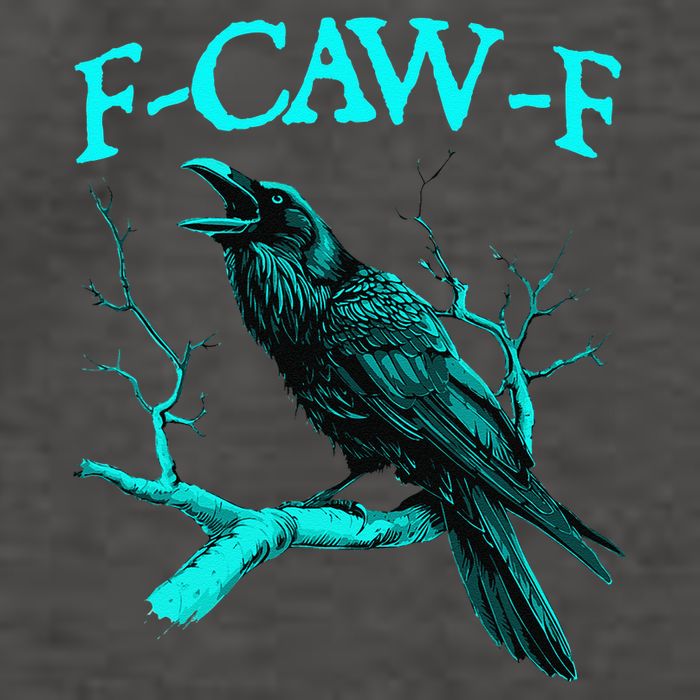 Black Crow F-Caw-F Funny Black Bird Vector Backpack