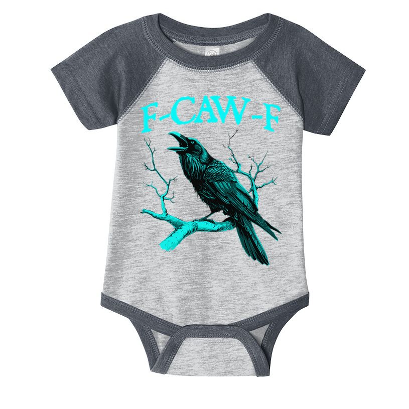 Black Crow F-Caw-F Funny Black Bird Infant Baby Jersey Bodysuit