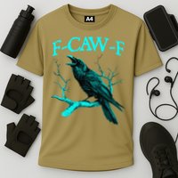 Black Crow F-Caw-F Funny Black Bird Performance Shirt
