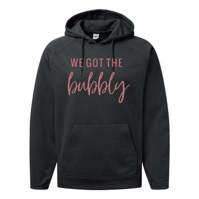 Bubbly Celebration For Bachelorette Party Performance Fleece Hoodie