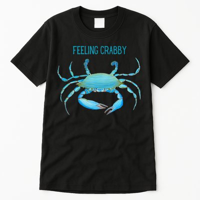 Blue Crab Feeling Crabby Ocean Life Tall T-Shirt