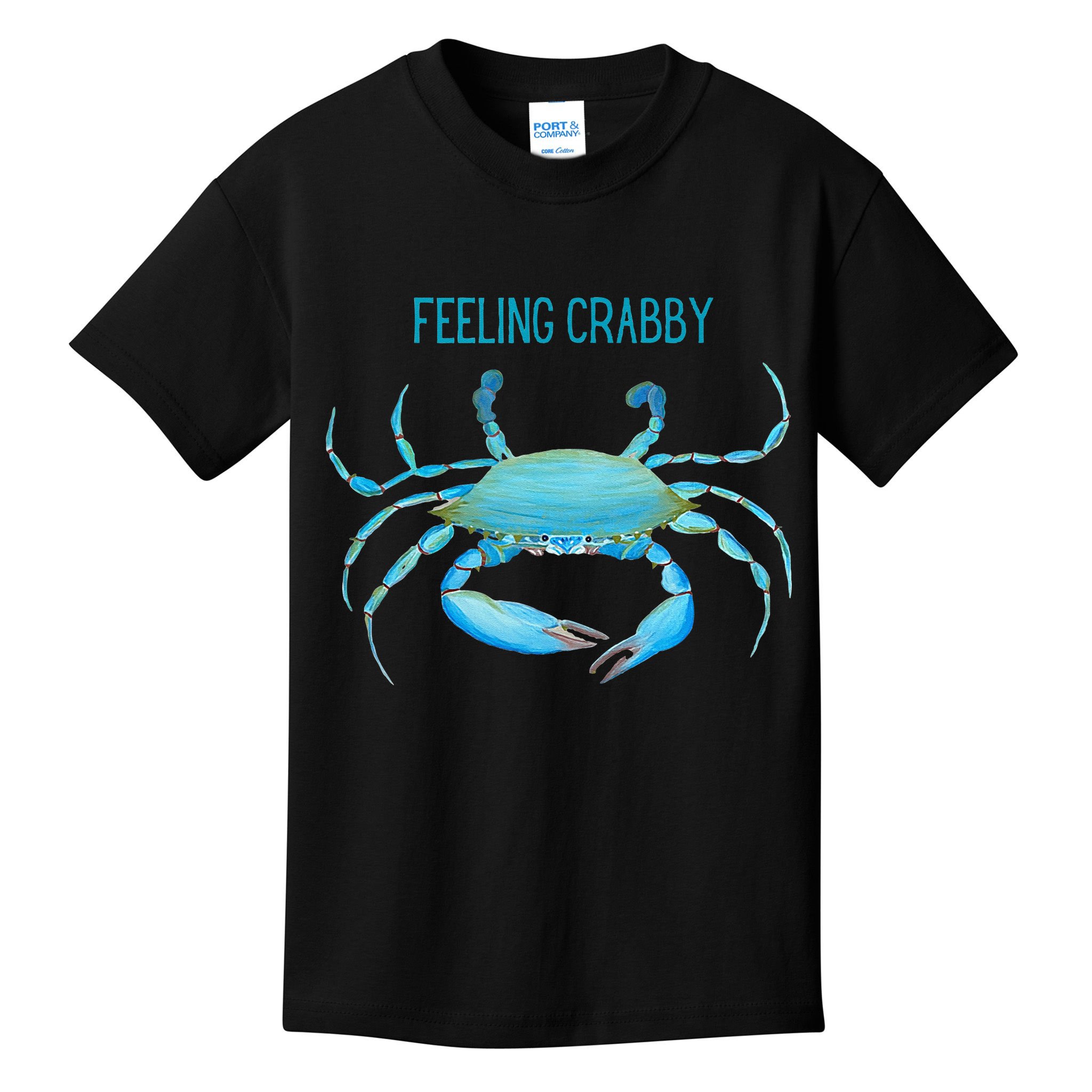 Blue Crab Feeling Crabby Ocean Life Kids T-Shirt