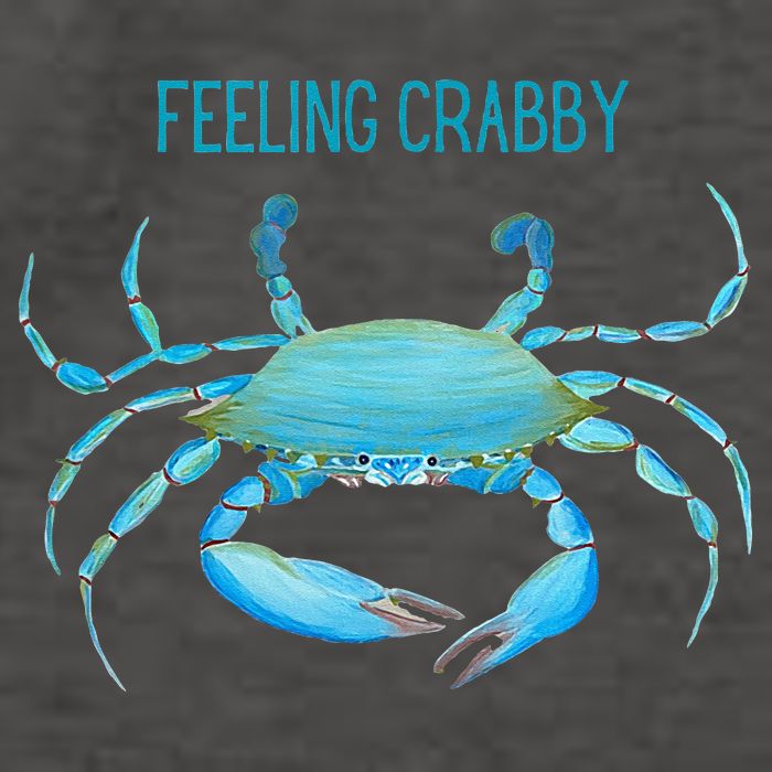 Blue Crab Feeling Crabby Ocean Life Vector Backpack
