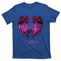 Breast Cancer Faith Hope Love Wings Great Gift Awareness (Back) Funny Gift T-Shirt