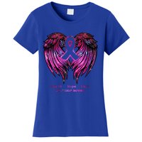 Breast Cancer Faith Hope Love Wings Great Gift Awareness (Back) Funny Gift Women's T-Shirt