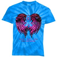 Breast Cancer Faith Hope Love Wings Great Gift Awareness (Back) Funny Gift Kids Tie-Dye T-Shirt