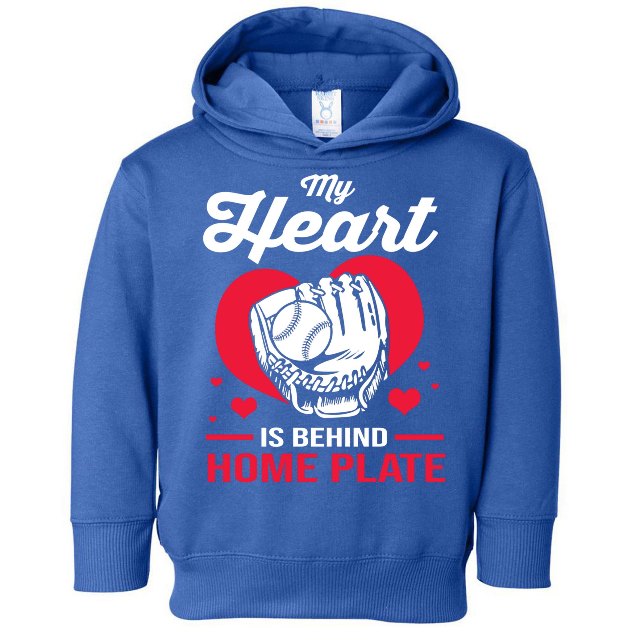 Baseball Catcher For Mom My Heart Is Behind Home Plate Funny Gift Toddler Hoodie
