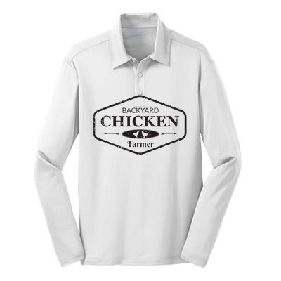 Backyard Chicken Farmer Chicken Lover Cute Silk Touch Performance Long Sleeve Polo