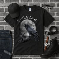 Black Crow, F-Caw-F Funny Black Bird Moon Bird Saying  Tall T-Shirt