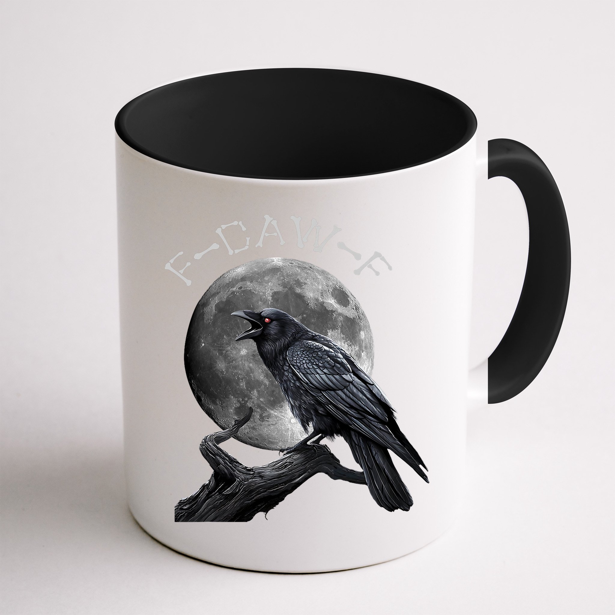 Black Crow, F-Caw-F Funny Black Bird Moon Bird Saying  Mug