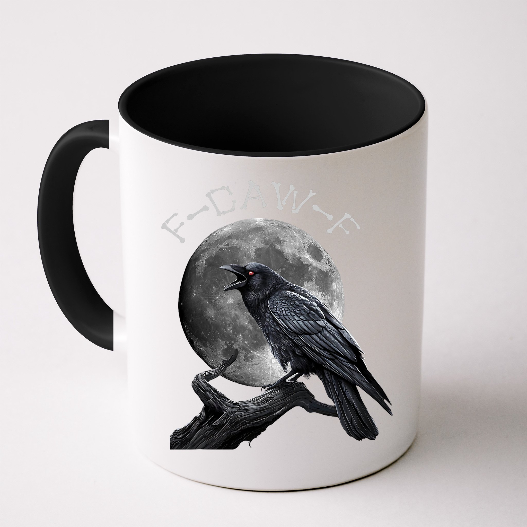 Black Crow, F-Caw-F Funny Black Bird Moon Bird Saying  Mug