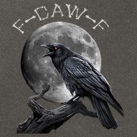 Black Crow, F-Caw-F Funny Black Bird Moon Bird Saying  Cotton Canvas Backpack