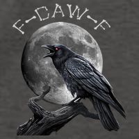 Black Crow, F-Caw-F Funny Black Bird Moon Bird Saying  Vector Backpack
