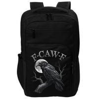 Black Crow, F-Caw-F Funny Black Bird Moon Gothic Adult Humor Impact Tech Backpack