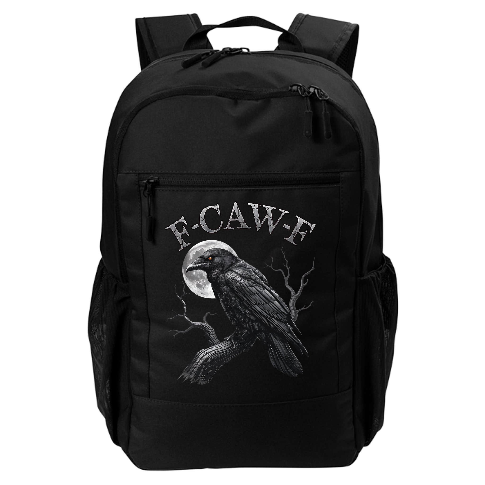 Black Crow, F-Caw-F Funny Black Bird Moon Gothic Adult Humor Backpack