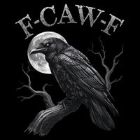 Black Crow, F-Caw-F Funny Black Bird Moon Gothic Adult Humor Drawstring Bag