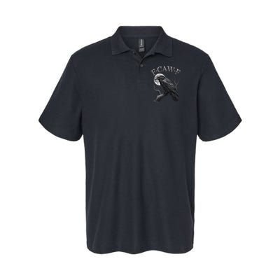 Black Crow, F-Caw-F Funny Black Bird Moon Gothic Adult Humor Polo