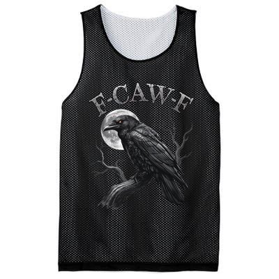Black Crow, F-Caw-F Funny Black Bird Moon Gothic Adult Humor Mesh Reversible Basketball Jersey Tank