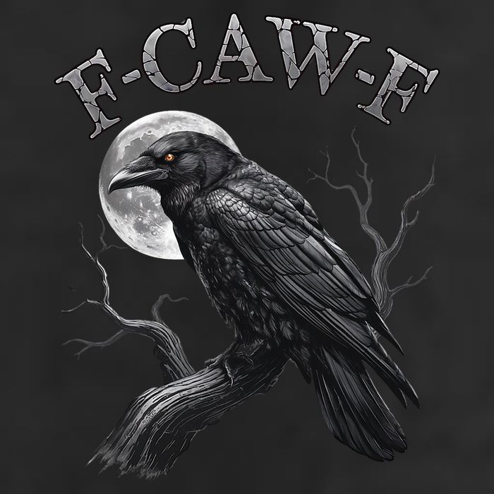 Black Crow, F-Caw-F Funny Black Bird Moon Gothic Adult Humor Hat