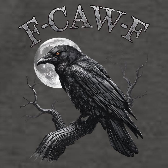 Black Crow, F-Caw-F Funny Black Bird Moon Gothic Adult Humor Vector Backpack