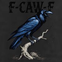 Black Crow F-Caw-F Funny Black Bird 7 Panel Mesh Trucker Snapback Hat