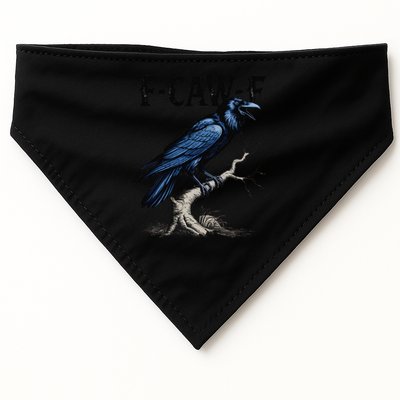 Black Crow F-Caw-F Funny Black Bird USA-Made Doggie Bandana