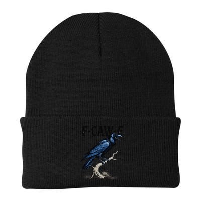 Black Crow F-Caw-F Funny Black Bird Beanie