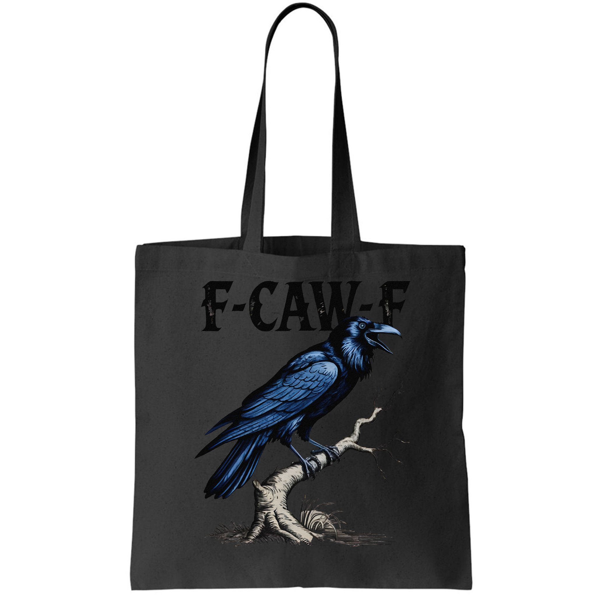 Black Crow F-Caw-F Funny Black Bird Bag
