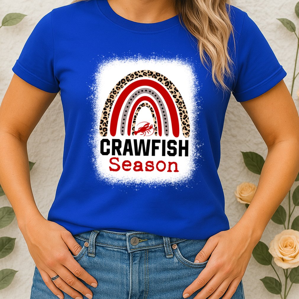Bleached Craw Fish Season Leopard Crawfish Boil Lobster Great Gift Womens T-Shirt