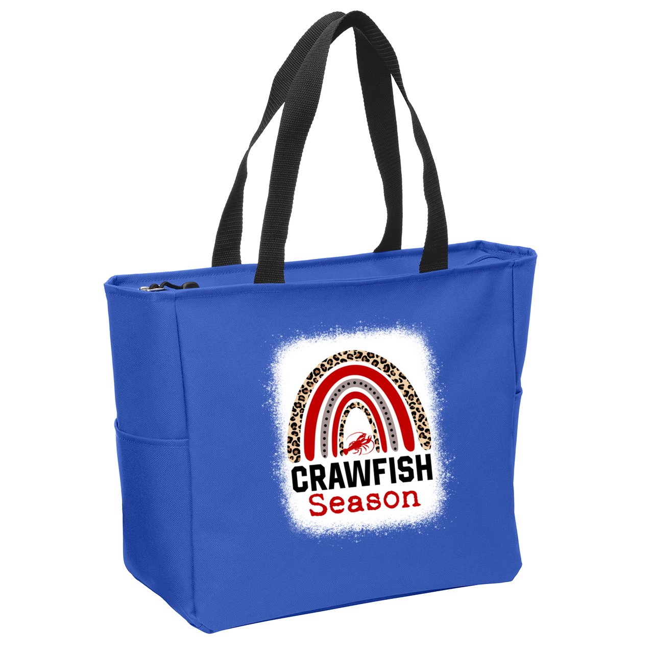Bleached Craw Fish Season Leopard Crawfish Boil Lobster Great Gift Zip Tote Bag