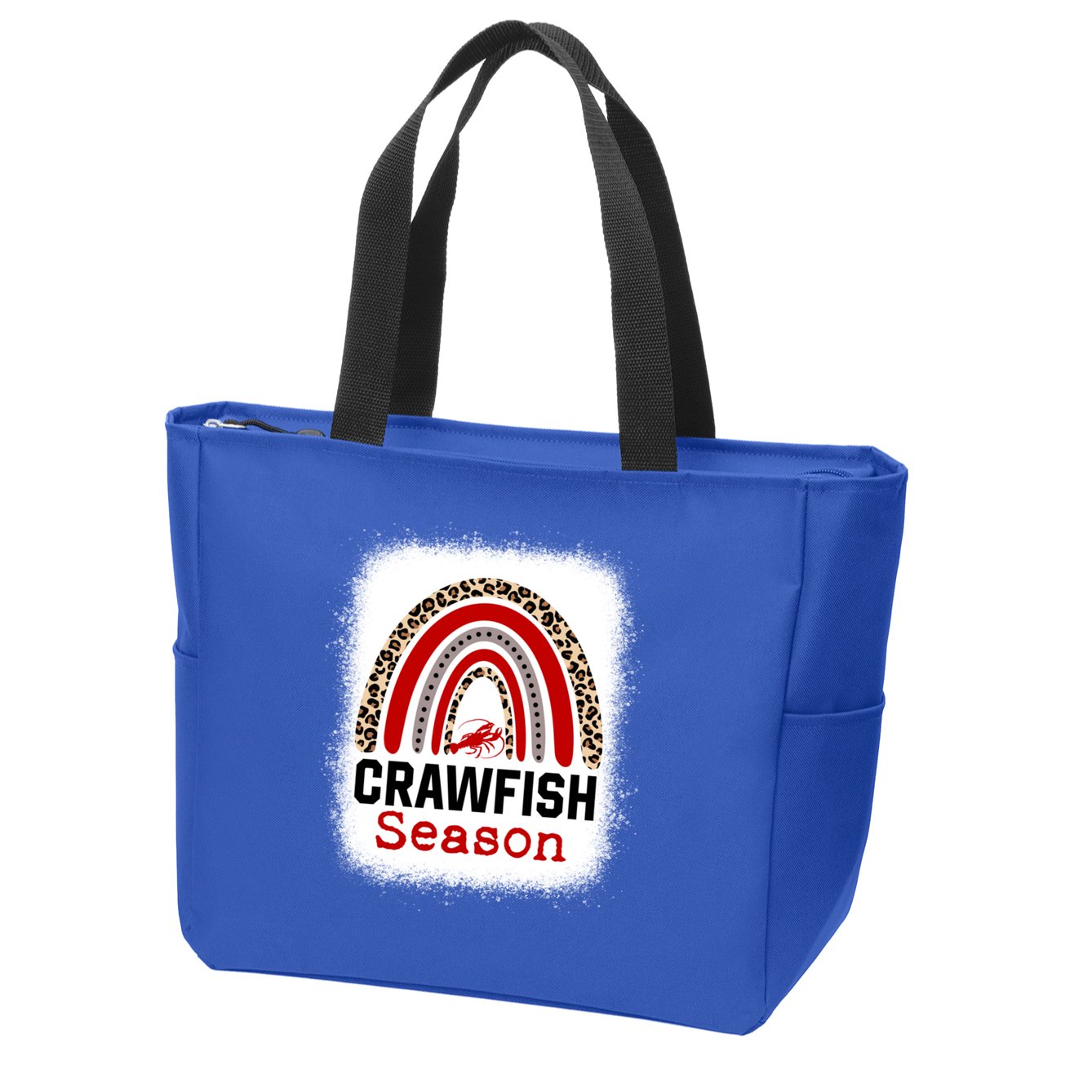 Bleached Craw Fish Season Leopard Crawfish Boil Lobster Great Gift Zip Tote Bag