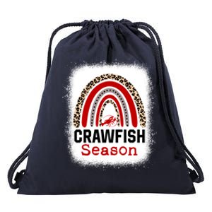 Bleached Craw Fish Season Leopard Crawfish Boil Lobster Great Gift Drawstring Bag