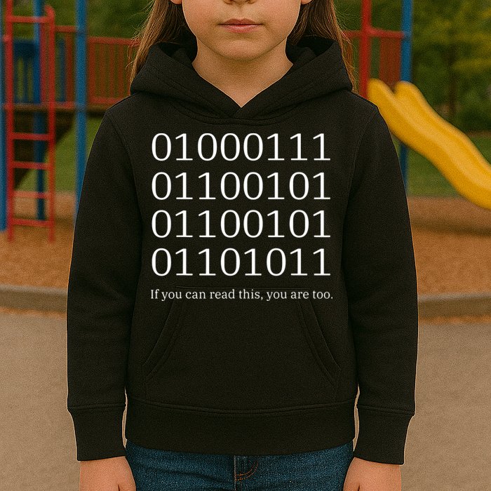 Binary Code Funny Computer Science Programmer Coding Kids Hoodie