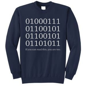 Binary Code Funny Computer Science Programmer Coding Tall Sweatshirt