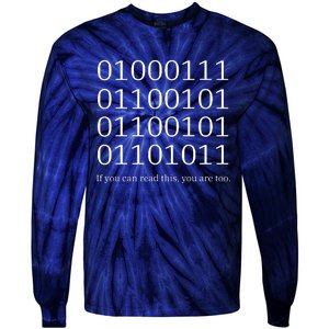 Binary Code Funny Computer Science Programmer Coding Tie-Dye Long Sleeve Shirt