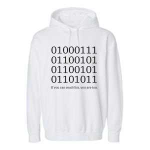 Binary Code Funny Computer Science Programmer Coding Garment-Dyed Fleece Hoodie