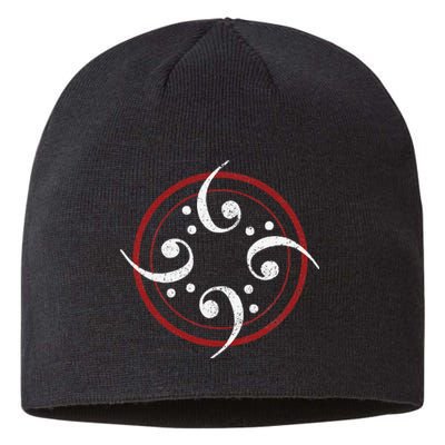 Bass Clef Funny Bass Player Gift Bass Guitar Sustainable Beanie