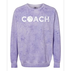 Basketball Coaching Funny Cute Gift Basketball Coach Gift Colorblast Crewneck Sweatshirt