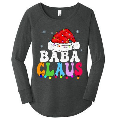 Baba Claus Funny Xmas Family Matching Grandma Christmas Women's Perfect Tri Tunic Long Sleeve Shirt