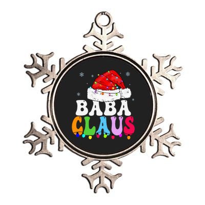 Baba Claus Funny Xmas Family Matching Grandma Christmas Metallic Star Ornament