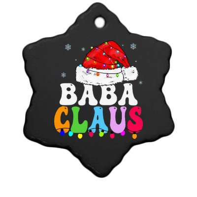 Baba Claus Funny Xmas Family Matching Grandma Christmas Ceramic Star Ornament