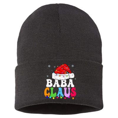Baba Claus Funny Xmas Family Matching Grandma Christmas Sustainable Knit Beanie