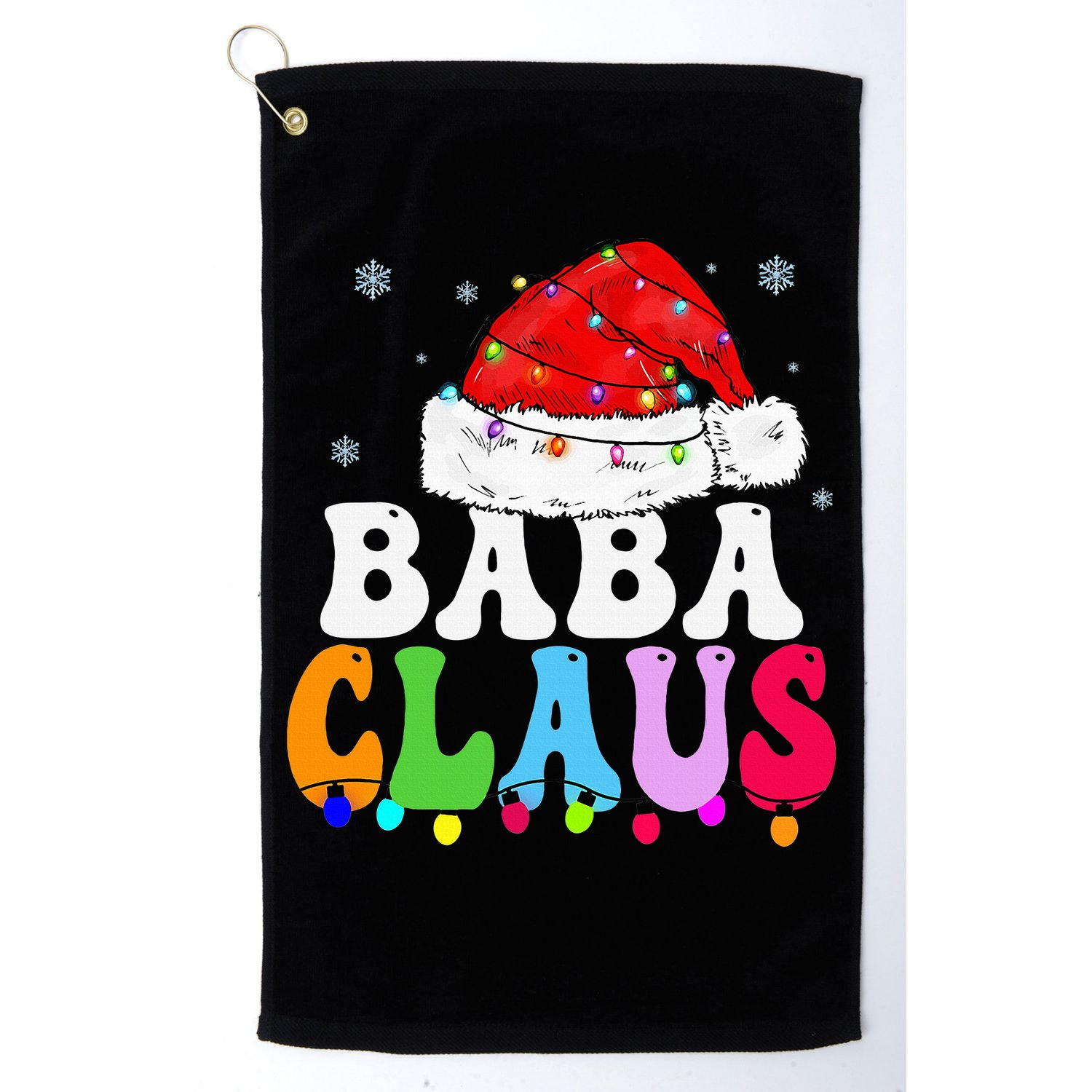Baba Claus Funny Xmas Family Matching Grandma Christmas Golf Towel