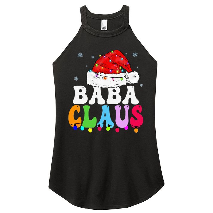 Baba Claus Funny Xmas Family Matching Grandma Christmas Women's Perfect Tri Rocker Tank