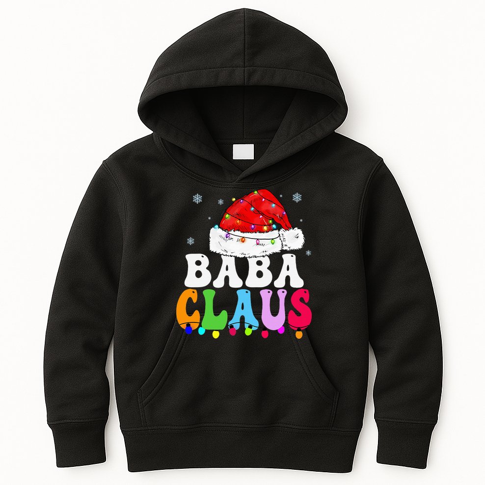 Baba Claus Funny Xmas Family Matching Grandma Christmas Kids Hoodie