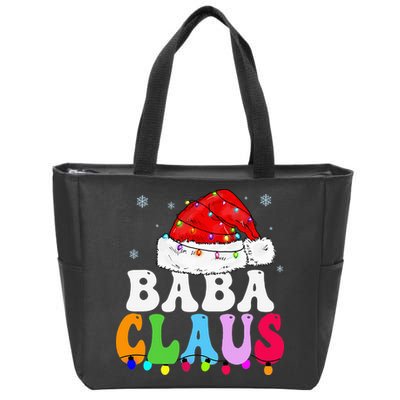 Baba Claus Funny Xmas Family Matching Grandma Christmas Zip Tote Bag