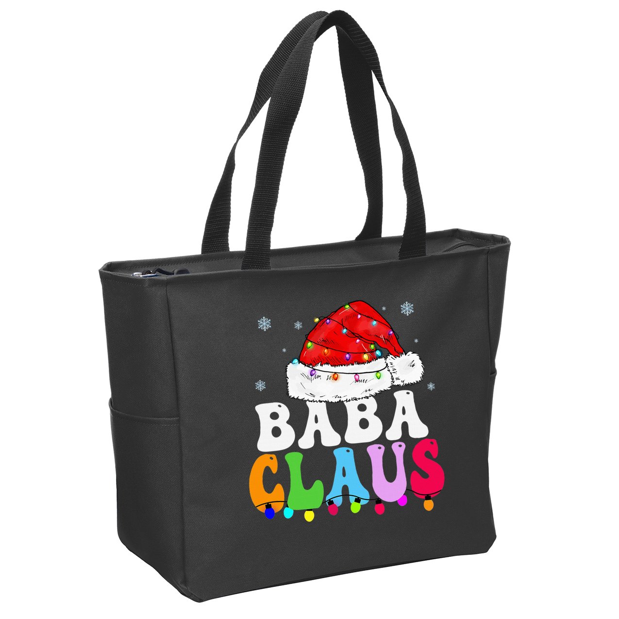 Baba Claus Funny Xmas Family Matching Grandma Christmas Zip Tote Bag