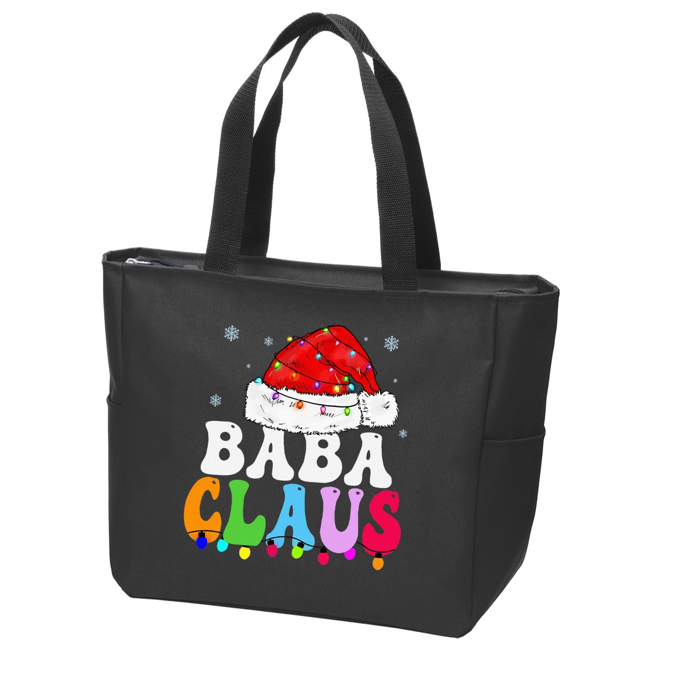 Baba Claus Funny Xmas Family Matching Grandma Christmas Zip Tote Bag