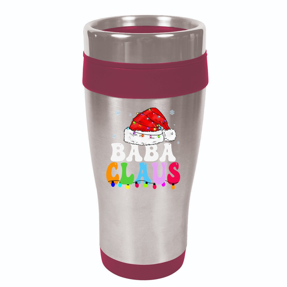 Baba Claus Funny Xmas Family Matching Grandma Christmas 16oz Travel Tumbler
