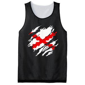 Burgundy Cross Flag Of The Thirds Mesh Reversible Basketball Jersey Tank